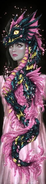 Free dragon bookmark featuring a dragon with a head wrap